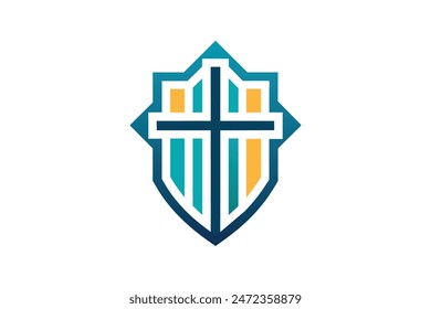 Iconic Christian Cross Symbol	logo