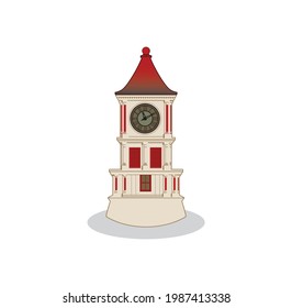 Iconic clock tower design illustration vector eps format , suitable for your design needs, logo, illustration, animation, etc.