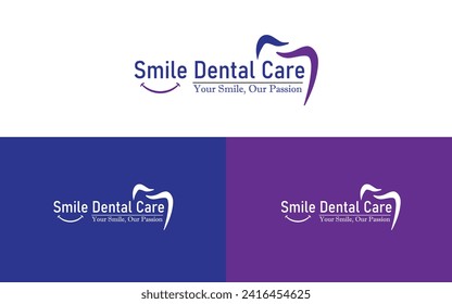 Logo del vector dental icónico. Este es un logotipo especial para el hospital dental.