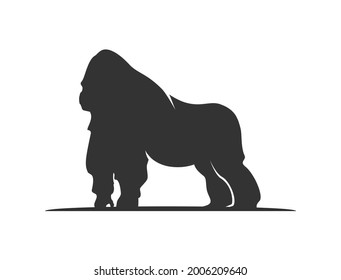 Iconic design of the dashing and strong king kong character for logo about strength