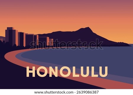 The iconic Diamond Head crater provides a stunning backdrop to the bustling Waikiki Beach in Honolulu, making it a must-see tropical destination.
