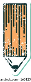 iconic distressed sticker tattoo style image of a pencil
