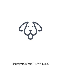 Iconic Dog Face Logo Design Template