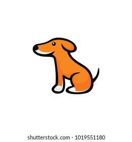 iconic dog two logo vector