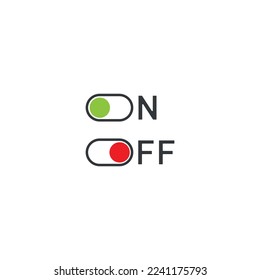 Iconic drawing of on and off button. Open and close icons.