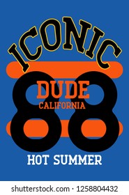 iconic dude,hot summer,t-shirt design
