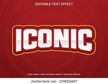 iconic editable text effect template use for business logo and brand