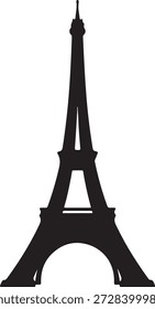 Icônica silhueta de marco da Torre Eiffel Paris, IA generativa