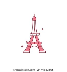Iconic Eiffel Tower Vector Illustration Icon Design