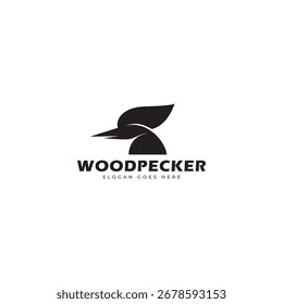 Iconic Elegant Woodpecker Logo Vector Template