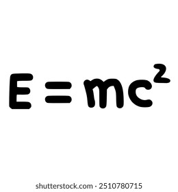 Icônica equação E=mc^2 representando a equivalência massa-energia na física.