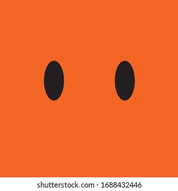 iconic facial expression on orange background vector