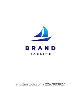 Icónico Diseño De Logotipo De Barco Rápido. Diseño del logotipo del icono del barco rápido simple.
