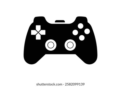 Iconic Gamepad Symbol for Gaming Logos, digital game controller, gaming icon, gaming pad symbol, flat design gamepad, joystick icon