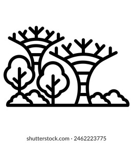 Iconic Gardens icon line vector illustration