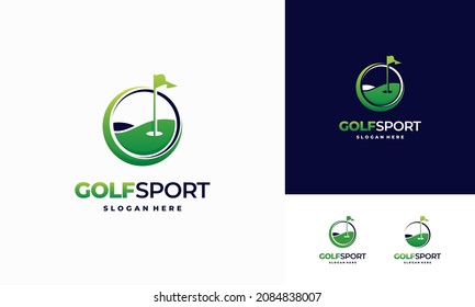 Iconic Golf logo designs concept, Golf Land logo designs concept vector