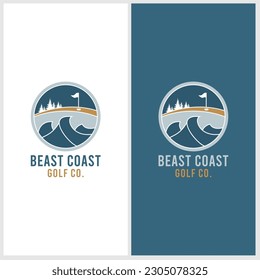 Iconic Golf logo designs concept, Golf Land logo designs concept vector