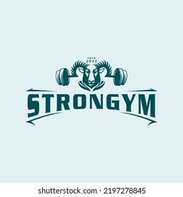 Iconic Gym Logo. Fitness Center Logo Design Template.