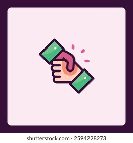 Iconic handshake symbol emphasizing collaboration and partnership dynamics