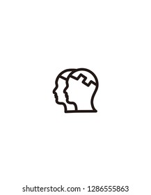 iconic human head logo