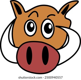 An iconic illustration of a boulder