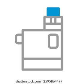 Iconic Illustration of an Electronic Cigarette