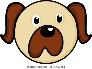 Iconic illustration of a pugs head