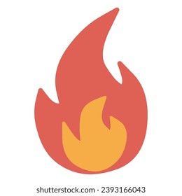 Iconic illustration of a simple flickering flame