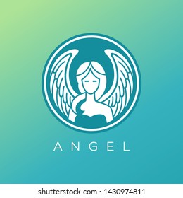 Iconic illustrations angelic, front view