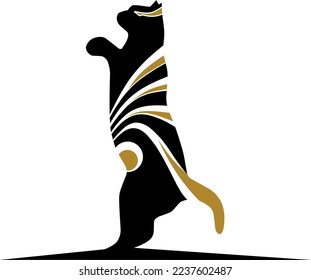 Is an iconic image of a cat animal.
Vector illustration