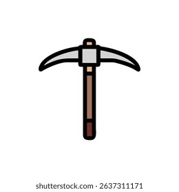 Iconic image of a pickaxe used in mining activities