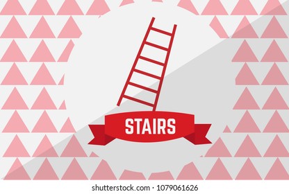 the iconic image of the stairs with flat red creature used as a logo or an extra icon in tools development
