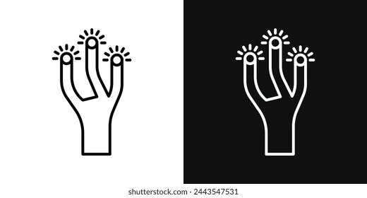 Iconic Joshua Tree and Beach Plant Symbols. Unique Desert Flora and Nature Icons.