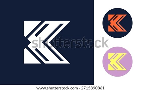 Iconic K initial logo design