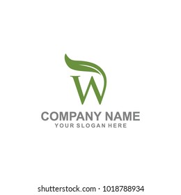 Iconic Leaf W Logo Design