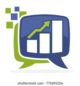 iconic logo with the concept of business consulting media