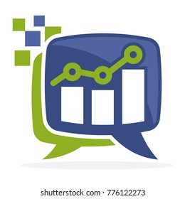 iconic logo with the concept of business consulting media
