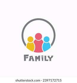 Iconic logo featuring three FAMILY persons in a circle