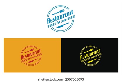 Iconic logo for good food restaurant 02