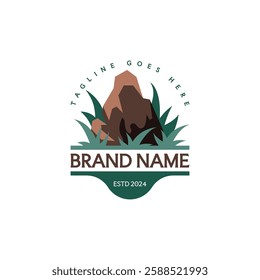 iconic and memorable vector logo of lawn care or gardening company