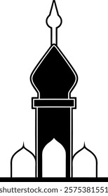 Iconic Minaret Design for Islamic Art Illustrations