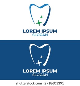 Logotipo icônico de dente moderno mínimo