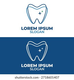 Logotipo icônico de dente moderno mínimo