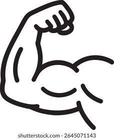 Iconic Muscle Arm Displaying Strength and Power Depicting Fitness and Health Emphasizing Athleticism and Physical Prowess for Gyms and Workout Motivation