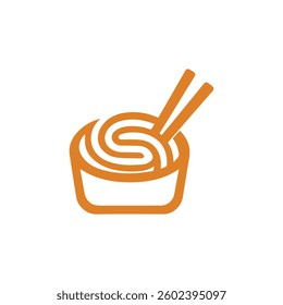 Iconic noodle logo for sale.