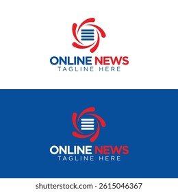 Iconic online newspaper logo design for your new business