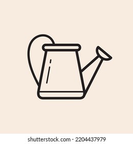 Iconic outline vector watering with reflexes.