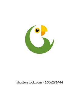 Iconic Parrot Bird Logo Vector