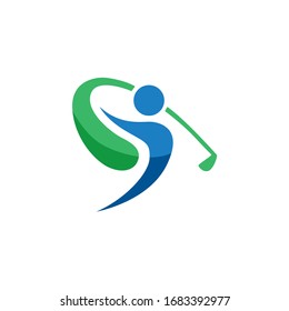 Personas icónicas jugando al golf con un estilo simple y limpio
