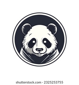 An iconic and recognizable panda mascot logo vector clip art illustration, symbolizing peace and harmony, suitable for conservation organizations, educational materials, and nature-related initiatives